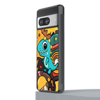 emerald green dinosaur back phone cover | glass case for Google Pixel 8