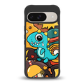 emerald green dinosaur back phone cover | glass case for google pixel 9