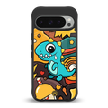 emerald green dinosaur back phone cover | glass case for google pixel 9 pro