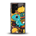 emerald green dinosaur back phone cover | glass case for samsung galaxy s23 ultra