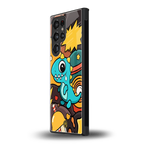 emerald green dinosaur back phone cover | glass case for samsung galaxy s24 ultra