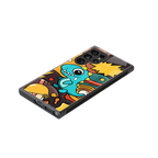 emerald green dinosaur back phone cover | glass case for samsung galaxy s24 ultra