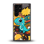 emerald green dinosaur back phone cover | glass case for samsung galaxy s25 ultra