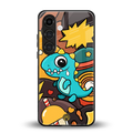 emerald green dinosaur back phone cover | glass case for samsung galaxy s24