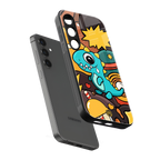 emerald green dinosaur back phone cover | glass case for samsung galaxy s24 plus