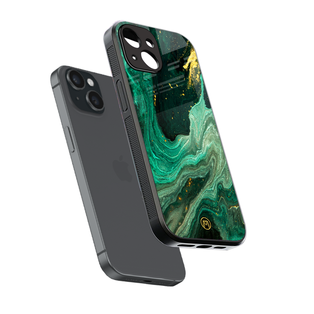 emerald pool back phone cover | glass case for iphone 13 mini