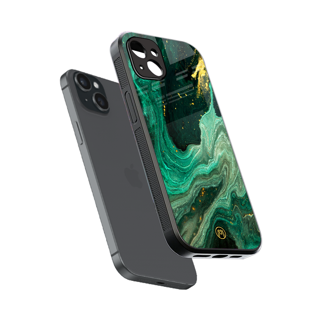 emerald pool back phone cover | glass case for iphone 14 plus