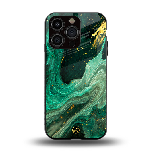 emerald pool back phone cover | glass case for iphone 15 pro