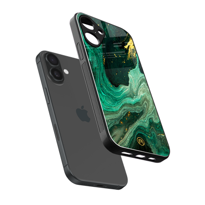 emerald pool back phone cover | glass case for iphone 16 plus