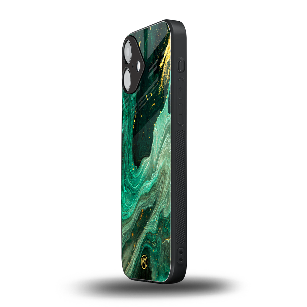 emerald pool back phone cover | glass case for iphone 16 plus