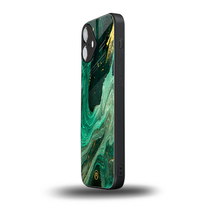 emerald pool back phone cover | glass case for iphone 16 plus
