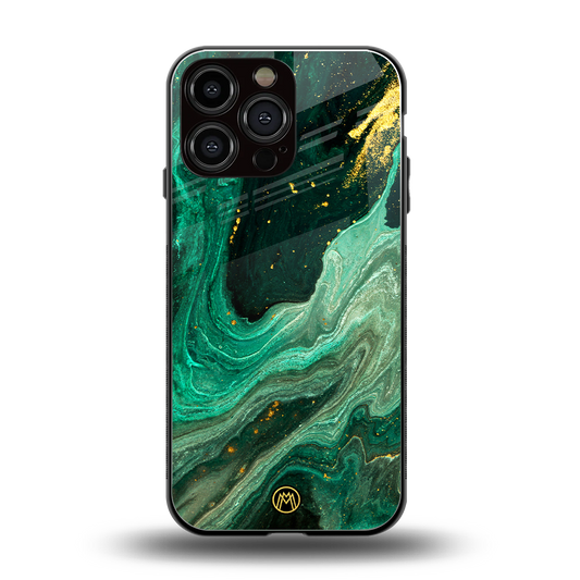 emerald pool back phone cover | glass case for iphone 16 pro max