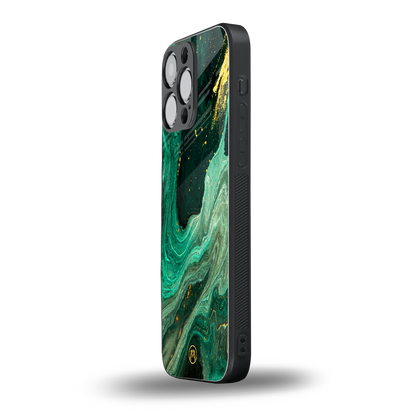 emerald pool back phone cover | glass case for iphone 16 pro max