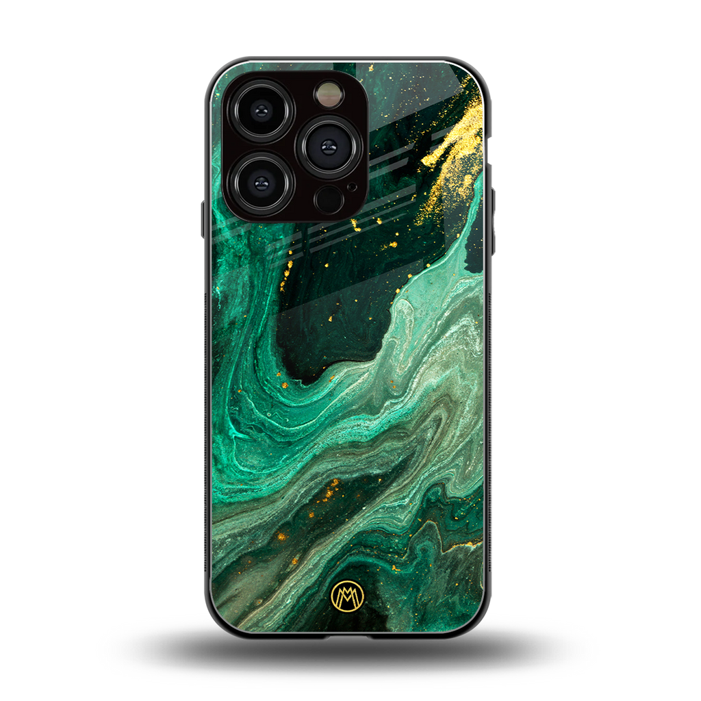 emerald pool back phone cover | glass case for iphone 16 pro