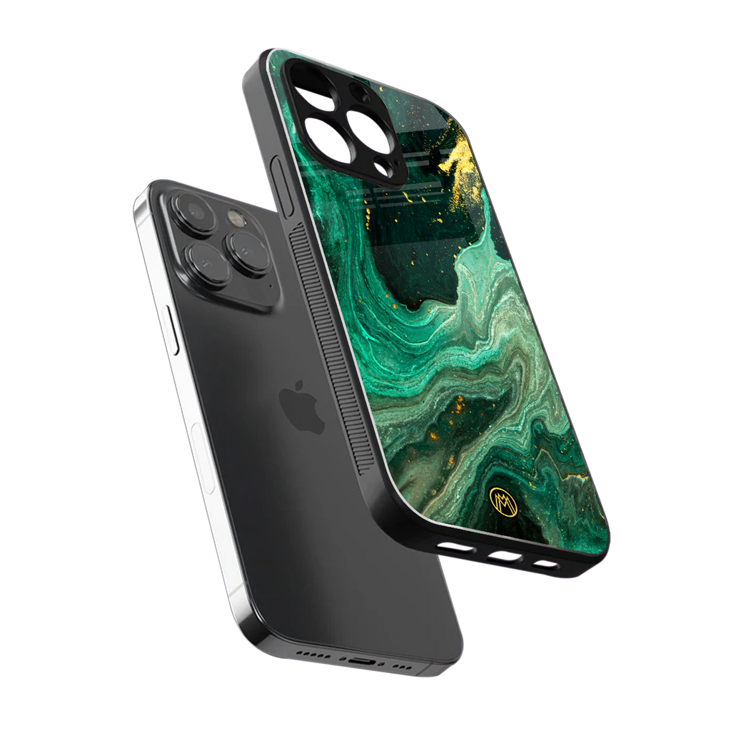 emerald pool back phone cover | glass case for iphone 16 pro
