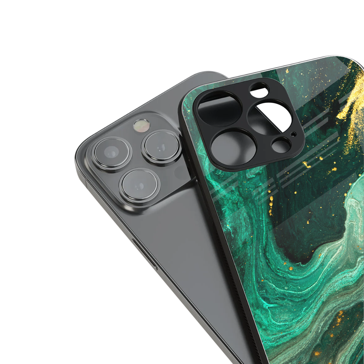 emerald pool back phone cover | glass case for iphone 14