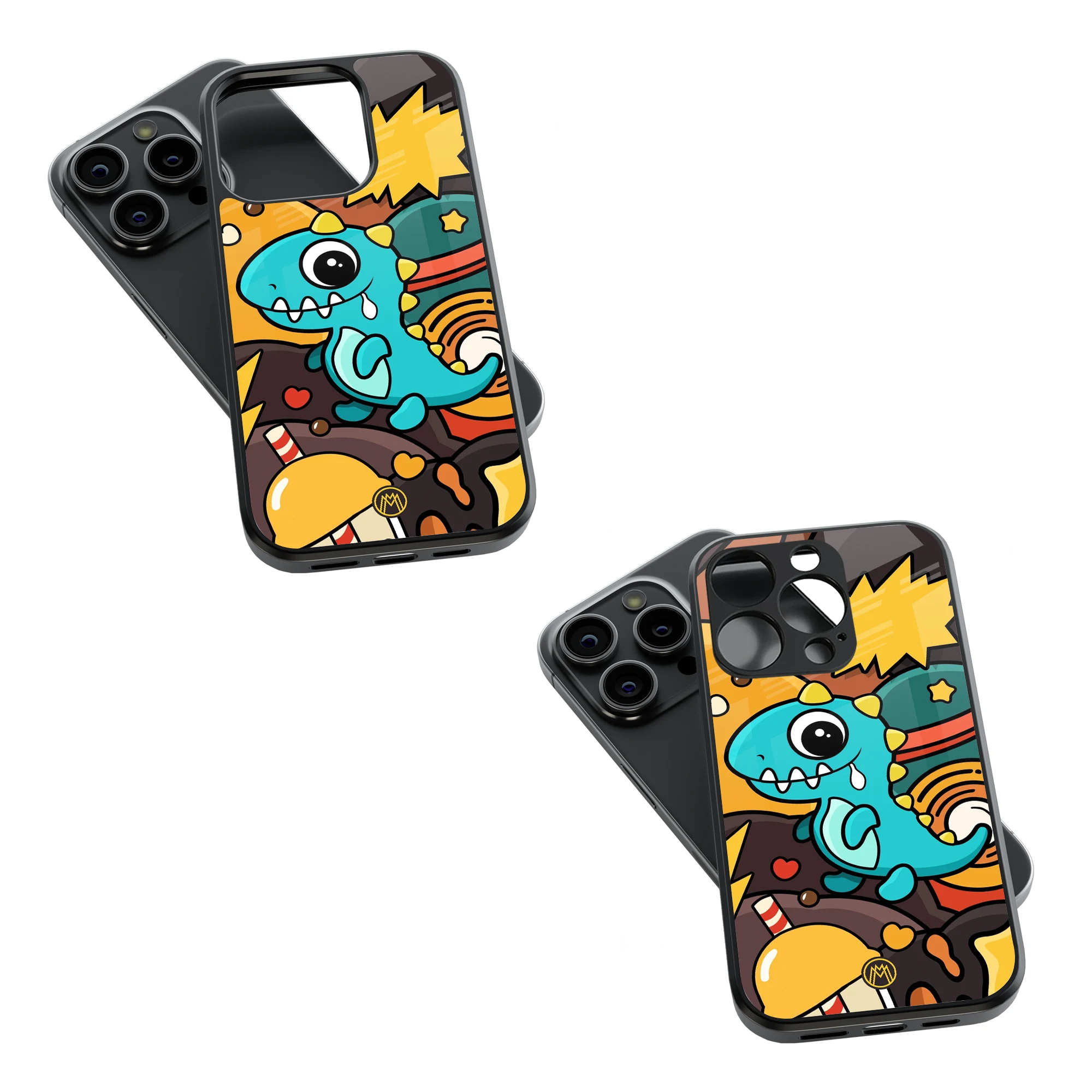 Trendy Glass Back Mobile Case for iPhone, Samsung, Redmi, OnePlus, Google Pixel, Motorola