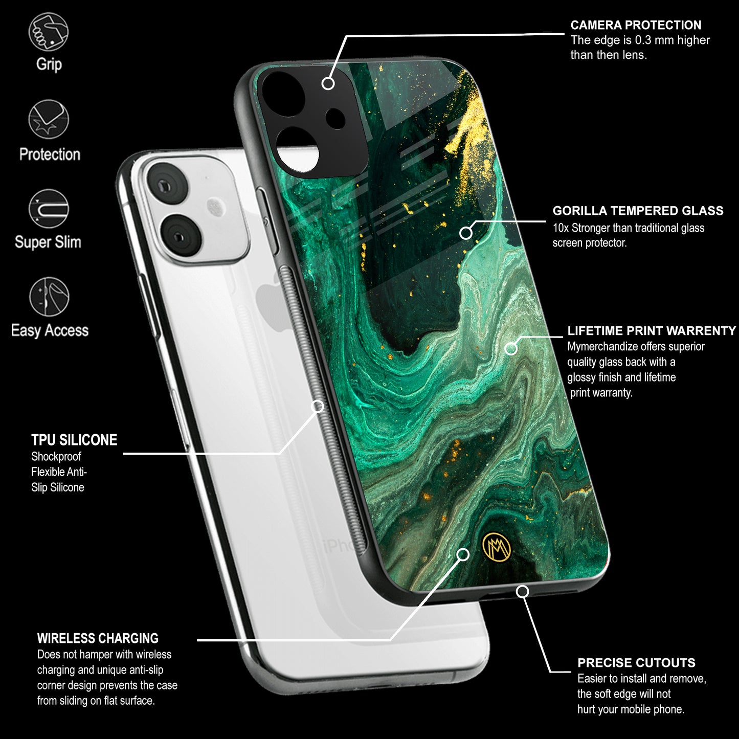 Emerald Pool Phone Cover | Glass Case