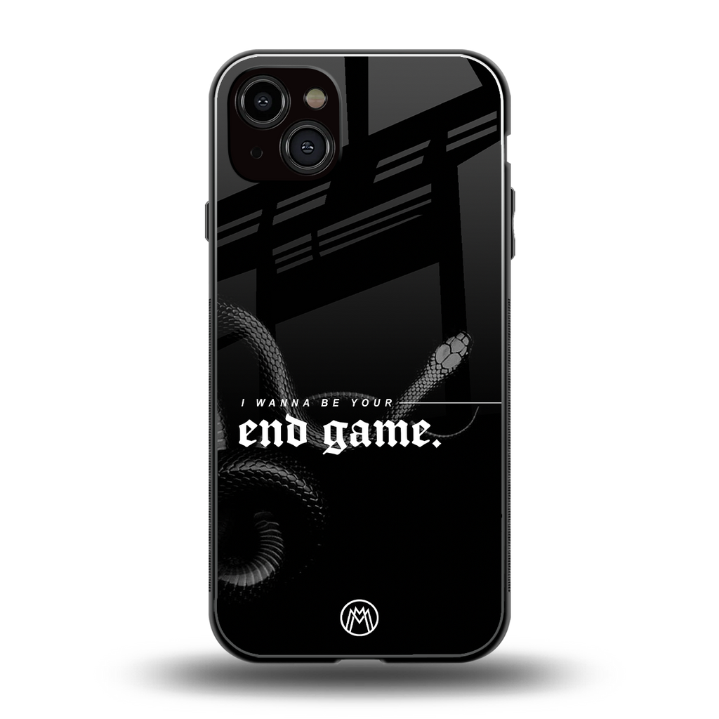 end game back phone cover | glass case for iphone 15 plus