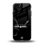 end game back phone cover | glass case for iphone 15 plus