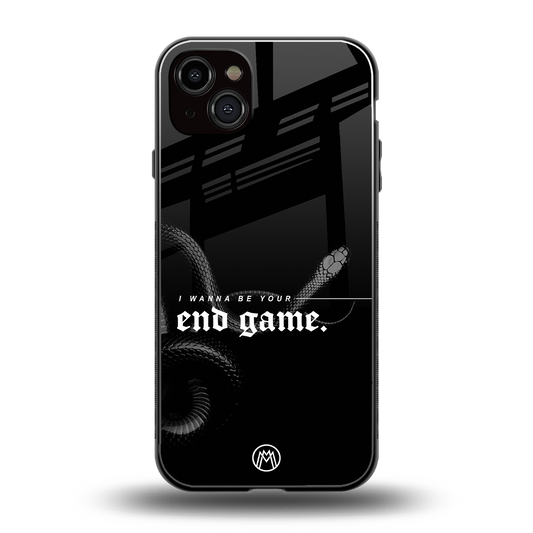 end game back phone cover | glass case for iphone 15 plus