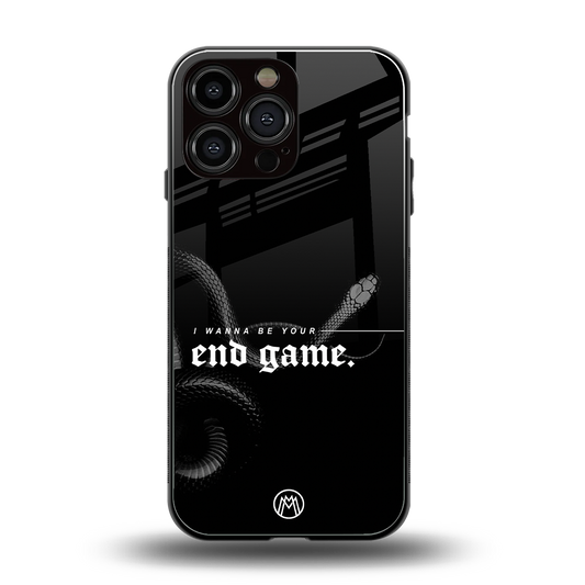 end game back phone cover | glass case for iphone 15 pro max