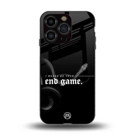 end game back phone cover | glass case for iphone 15 pro