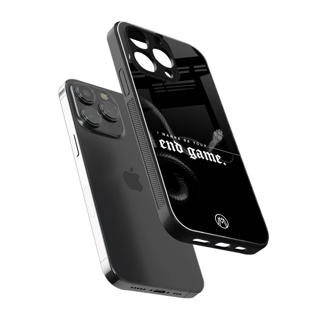 end game back phone cover | glass case for iphone 15 pro