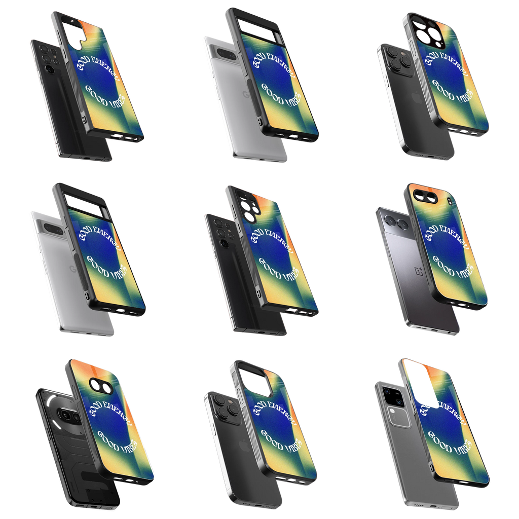 Durable Glass Back Mobile Case for iPhone, Samsung, OnePlus, Google Pixel, Redmi, Vivo, Oppo