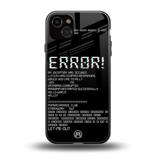 error back phone cover | glass case for iphone 15 plus