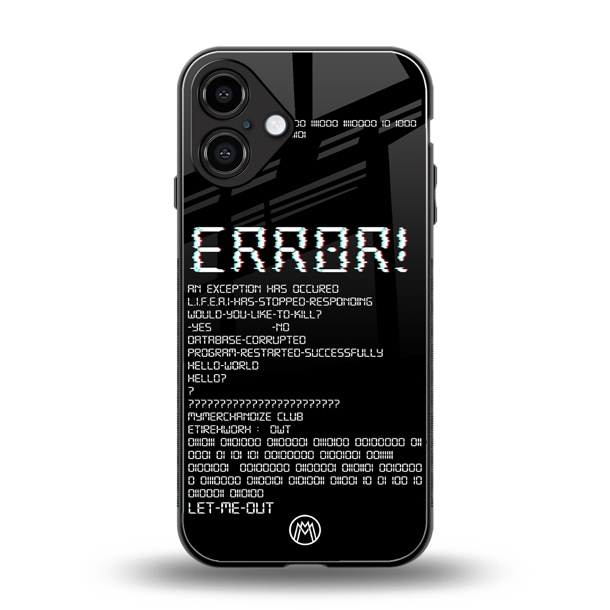 error back phone cover | glass case for iphone 16 plus