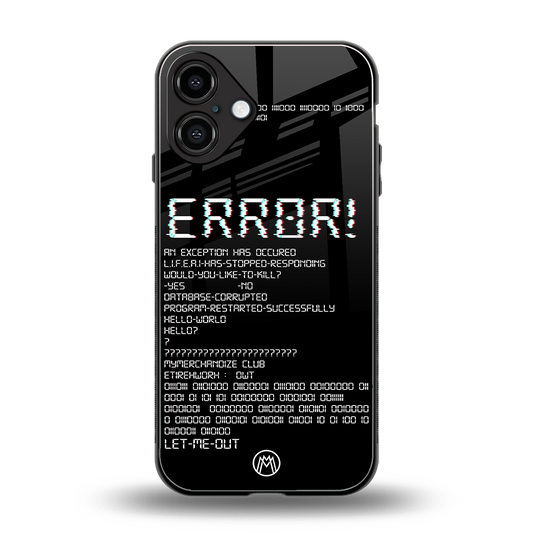 error back phone cover | glass case for iphone 16 plus