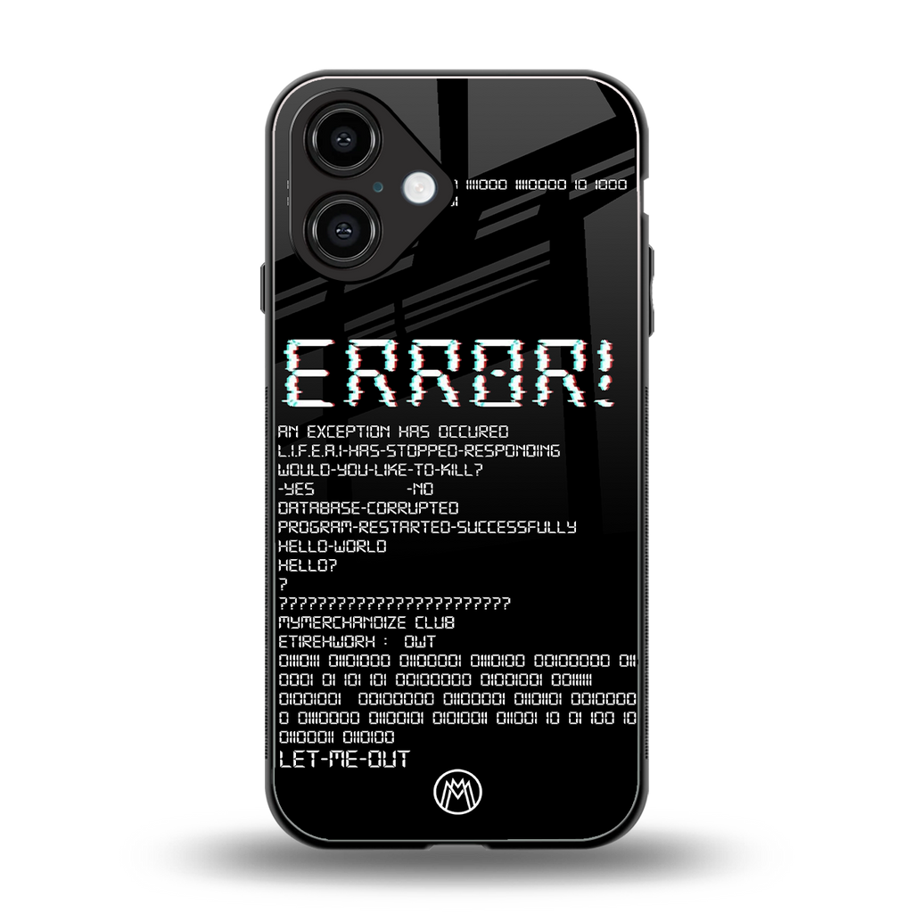 error back phone cover | glass case for iphone 16