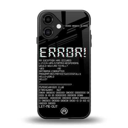 error back phone cover | glass case for iphone 16