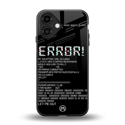 error back phone cover | glass case for iphone 16