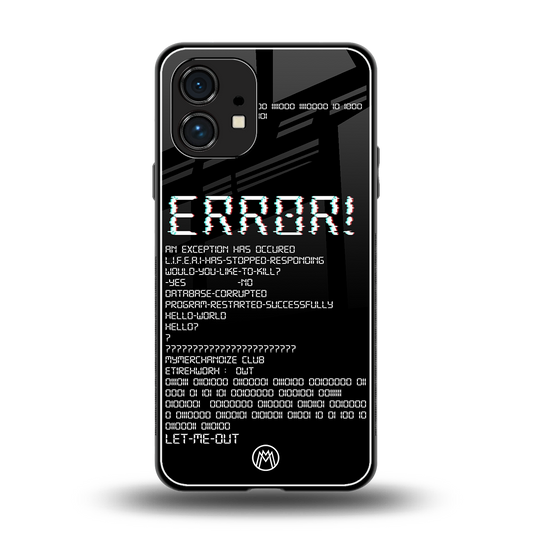 error back phone cover | glass case for nothing phone 1