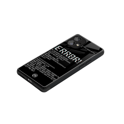 error back phone cover | glass case for nothing phone 1