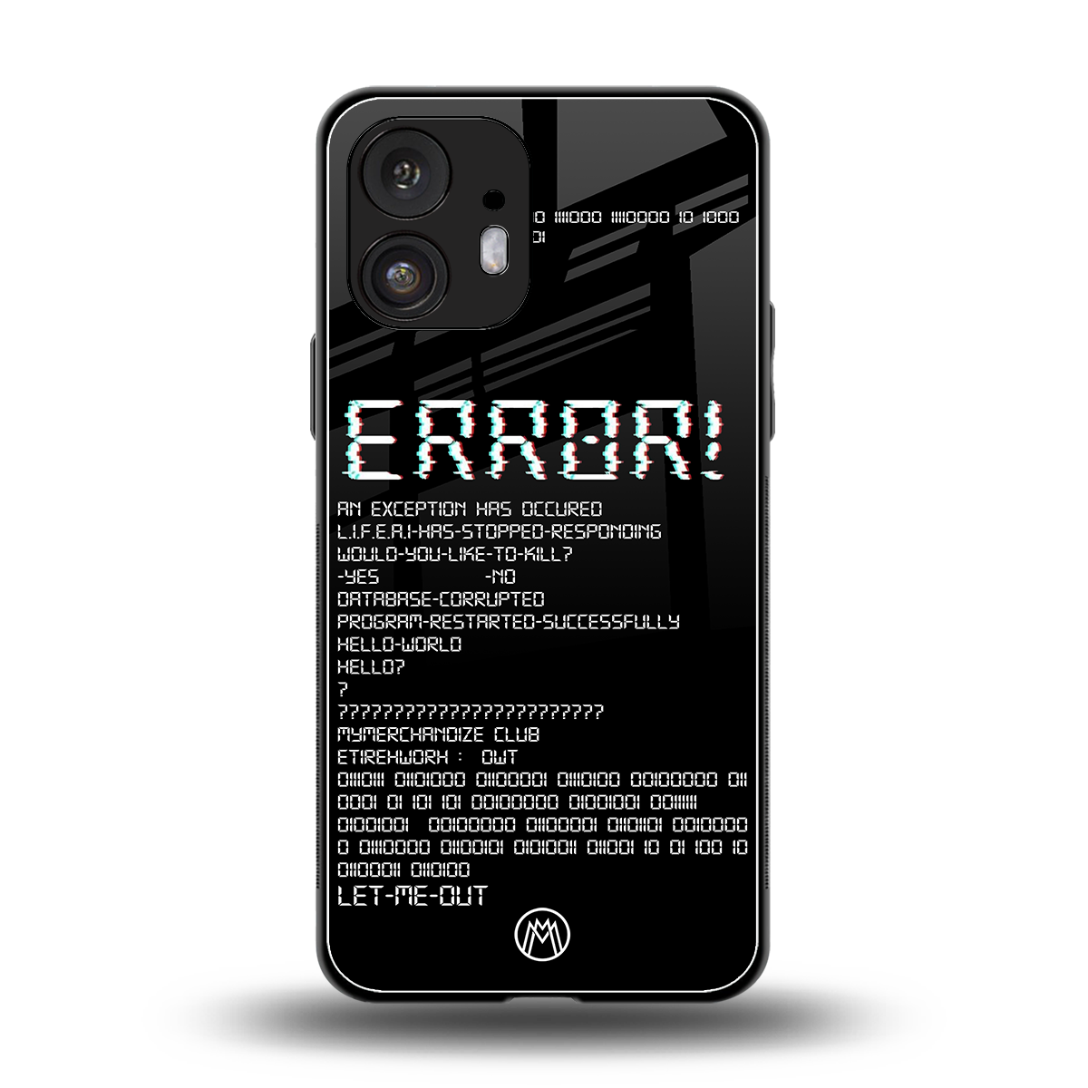 error back phone cover | glass case for nothing phone 2