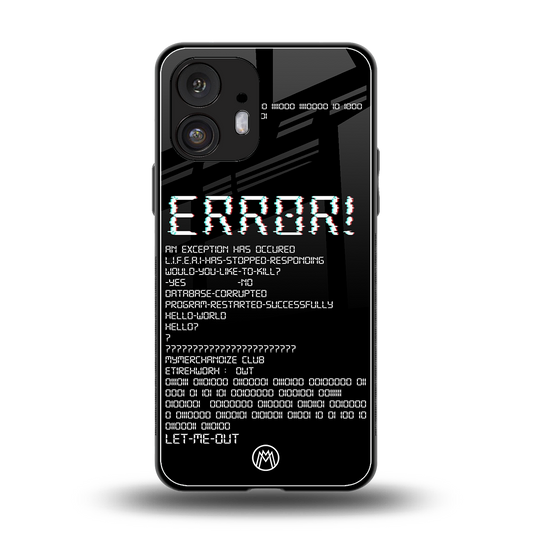 error back phone cover | glass case for nothing phone 2