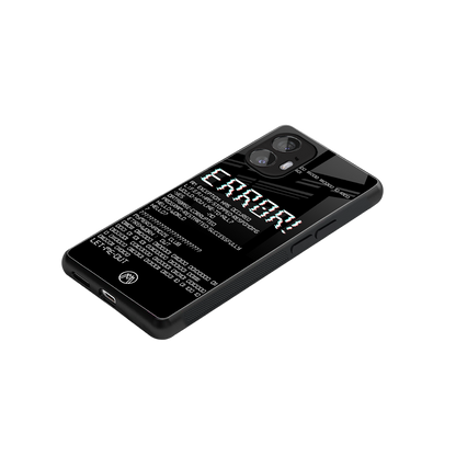 error back phone cover | glass case for nothing phone 2