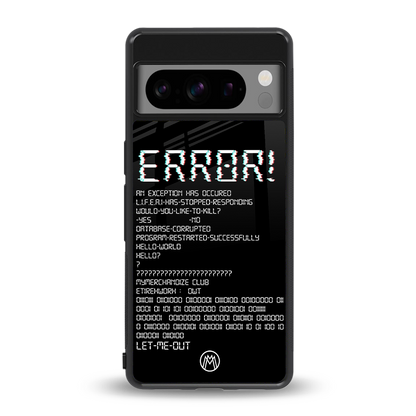 error back phone cover | glass case for google pixel 8 pro