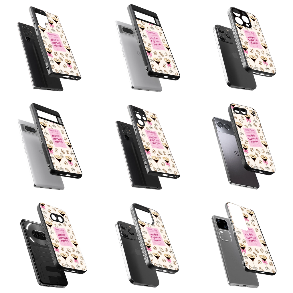 Durable Glass Back Mobile Case for iPhone, Samsung, OnePlus, Google Pixel, Redmi, Vivo, Oppo