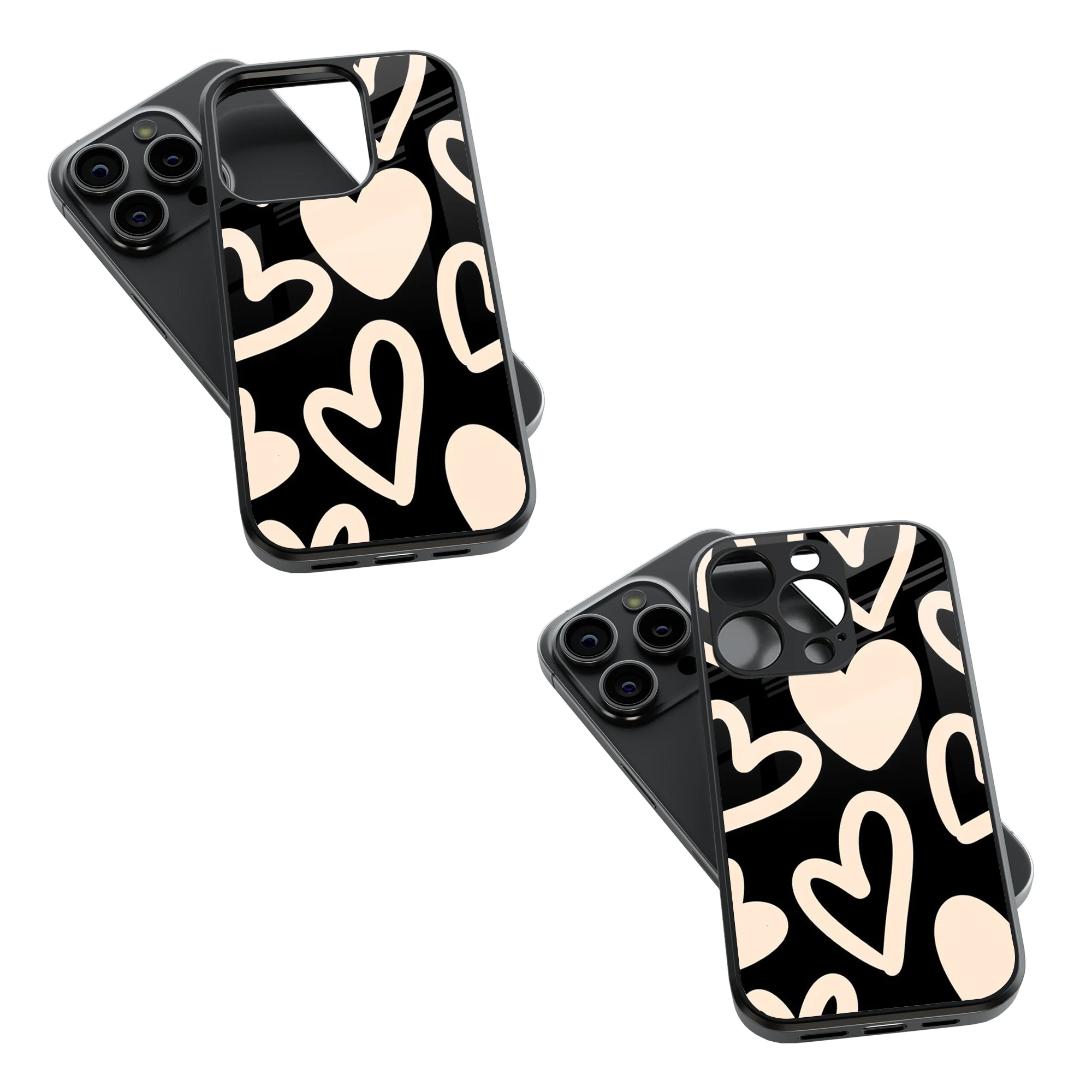 Trendy Glass Back Mobile Case for iPhone, Samsung, Redmi, OnePlus, Google Pixel, Motorola