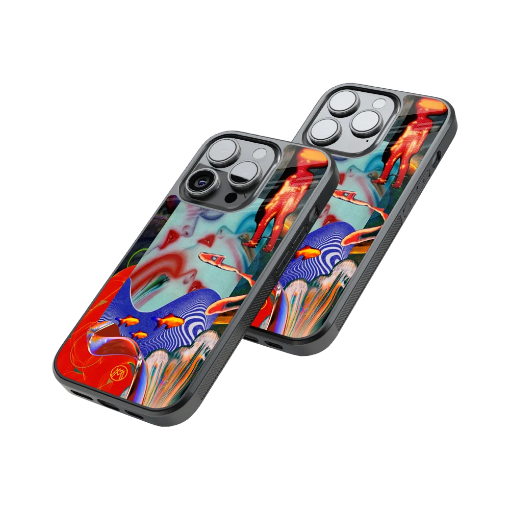 Protective Glass Back Phone Case Compatible with iPhone, Samsung, OnePlus, Pixel & More
