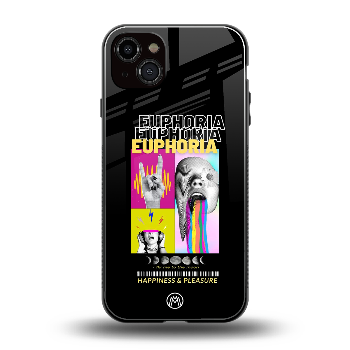 euphoria back phone cover | glass case for iphone 15 plus