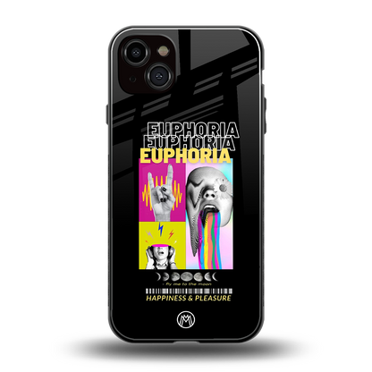 euphoria back phone cover | glass case for iphone 14 plus