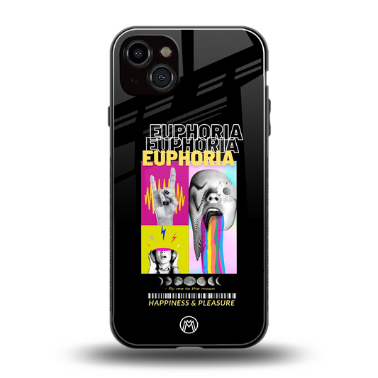 euphoria back phone cover | glass case for iphone 14 plus
