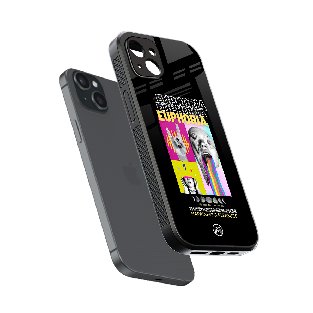 euphoria back phone cover | glass case for iphone 15 plus