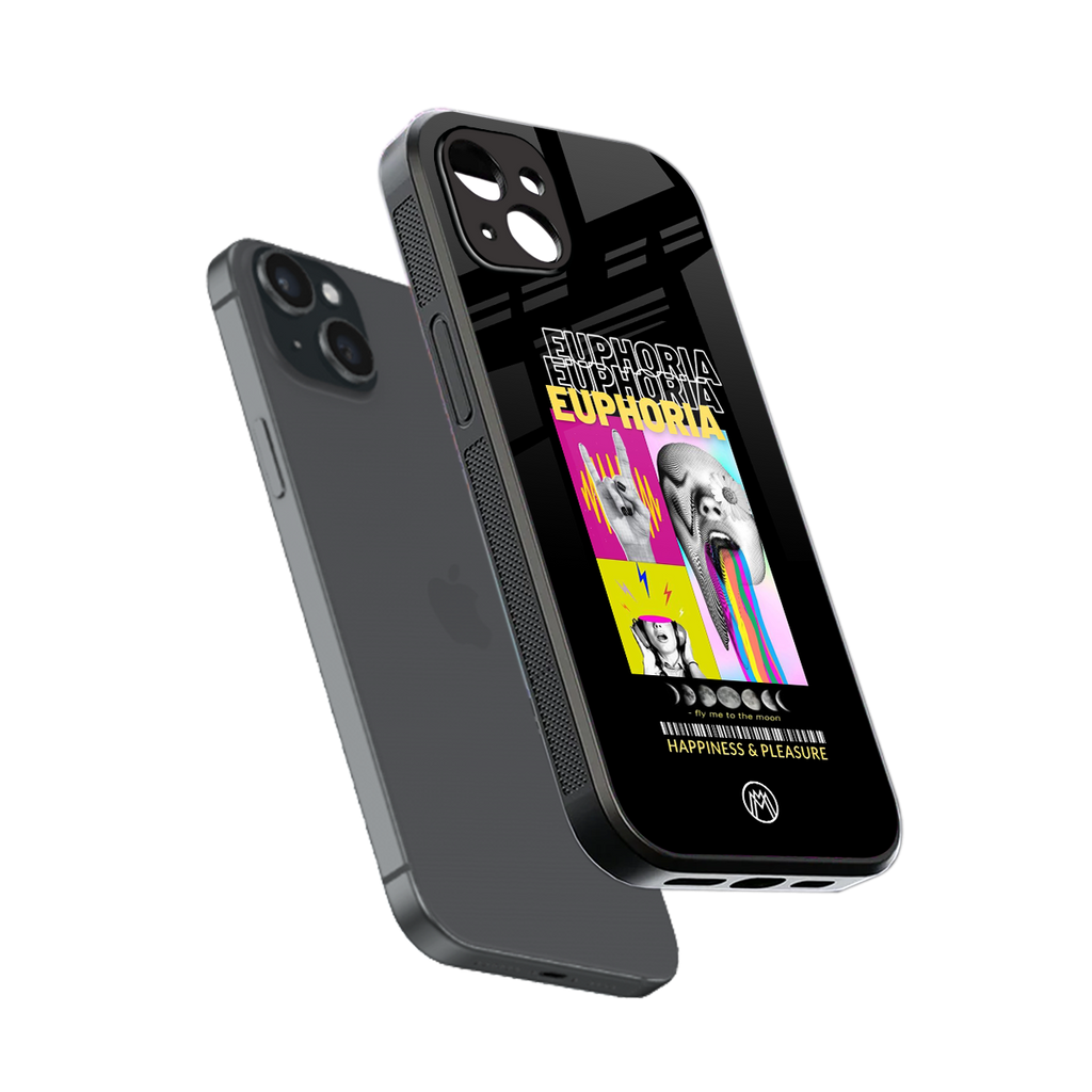euphoria back phone cover | glass case for iphone 14 plus