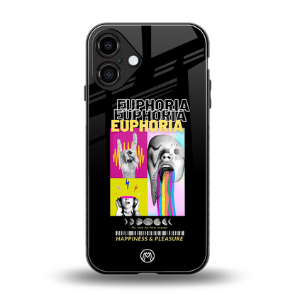 euphoria back phone cover | glass case for iphone 16 plus